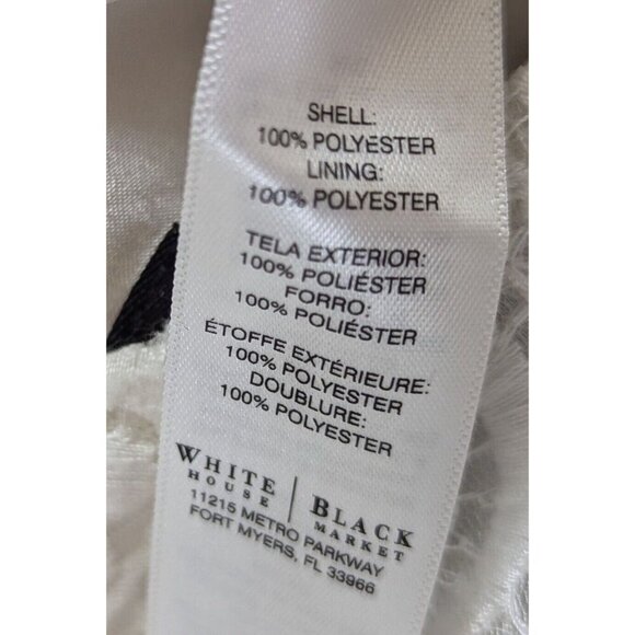 White House Black Market Women size 0 Dress Crochet Lace Overlay Belt Cruise NYC - Picture 8 of 11